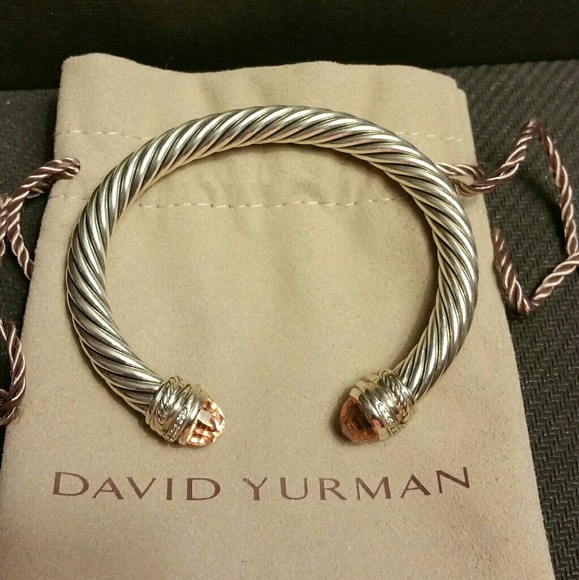 David Yurman Morganite & Diamond Cuff Bracelet - Picture 2 of 6